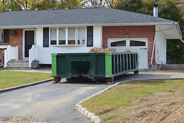 our residential dumpsters can be placed on driveways, as long as there is enough space and the surface can support the weight